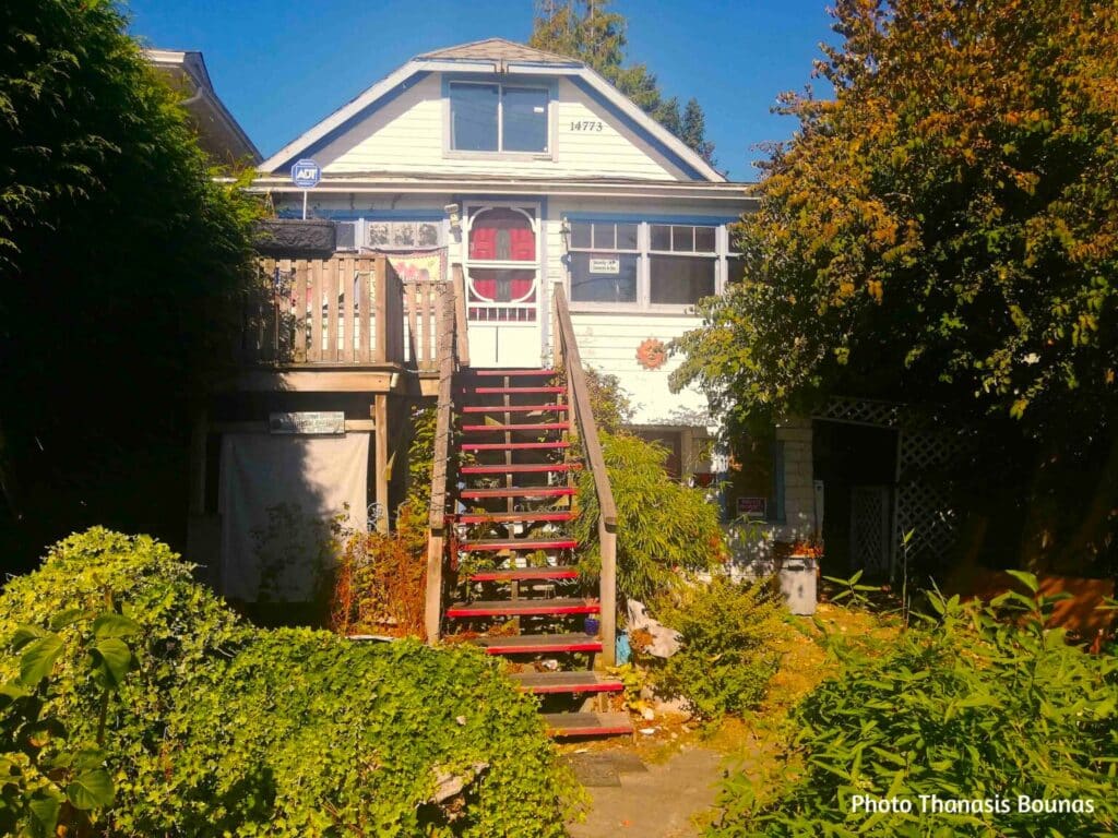 colorful house in White Rock Vancouver residential neighborhood Canada