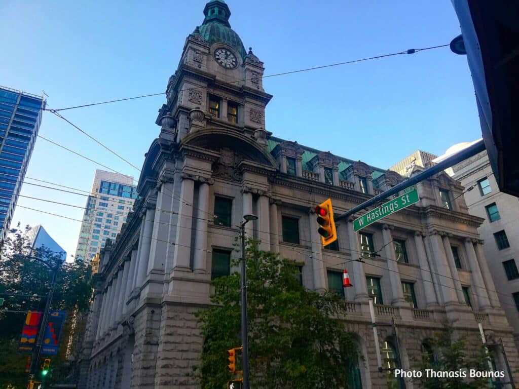 Historic Dominion Building at West Hastings Street in downtown Vancouver British Columbia Canada