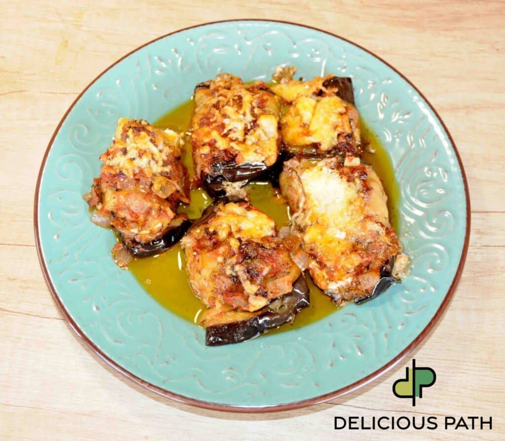 Baked eggplant rolls with olive oil, symbolizing love, mindful food, and the quiet psychology of sailing