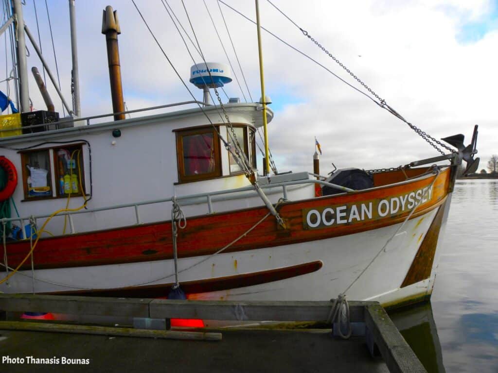 Fishing boat at Fisherman's Wharf Steveston Richmond British Columbia Canada