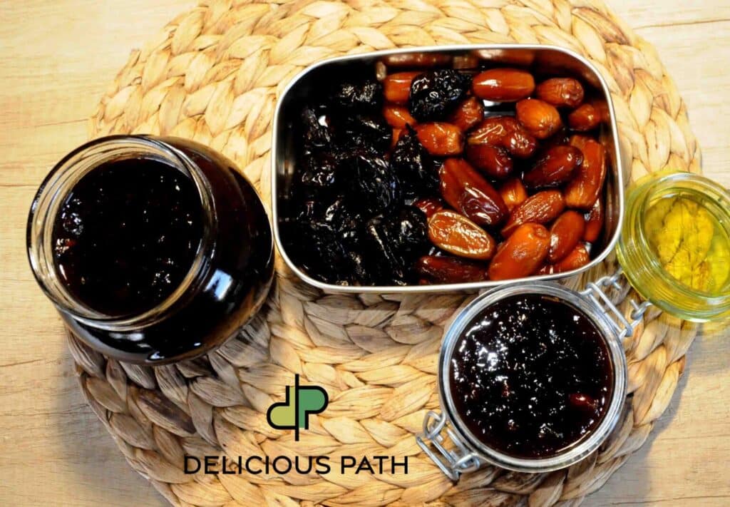 Plum chutney and dried fruits representing Rhythm in Sailing and inner psychological balance.