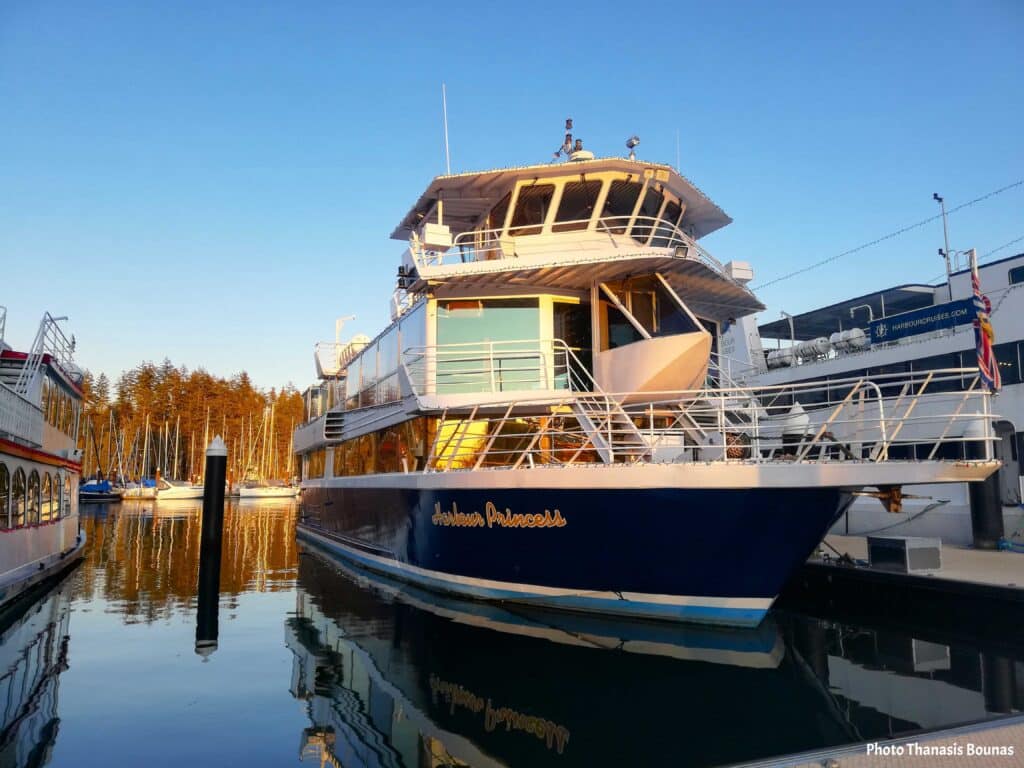 Harbour Princess cruise boat at Coal Harbour Marina Vancouver British Columbia Canada
