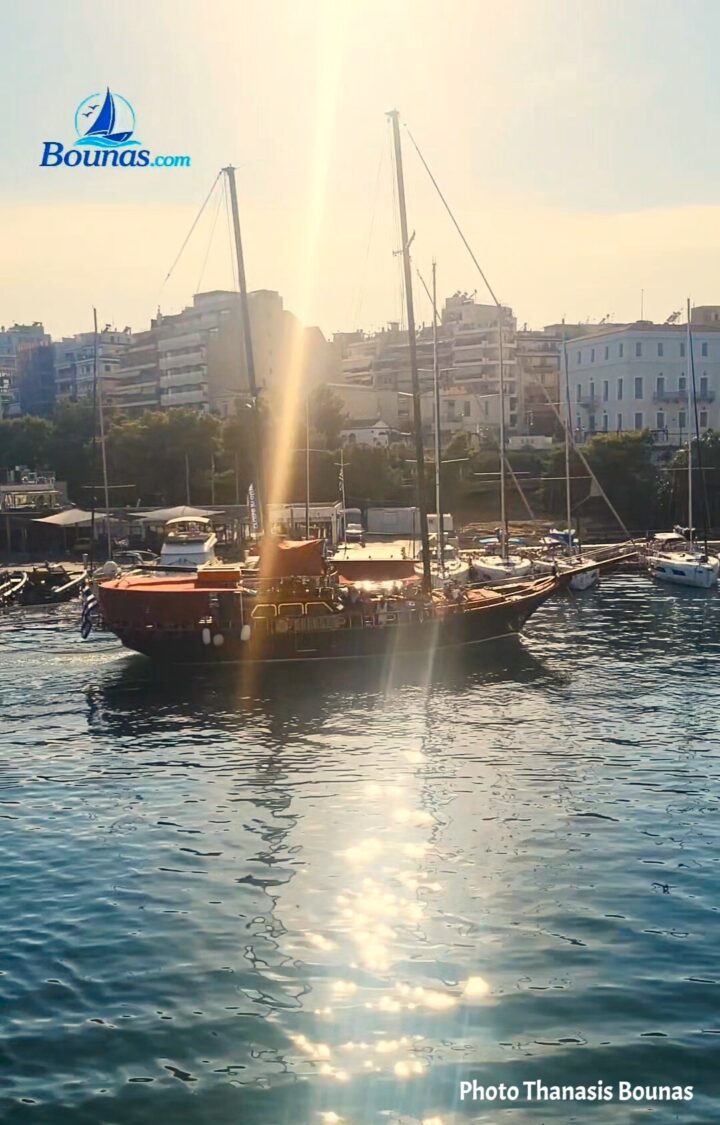 A sailing boat at Marina Zeas in Piraeus, where the maritime history of ancient Zea meets modern Greece. Photo by Thanasis Bounas.