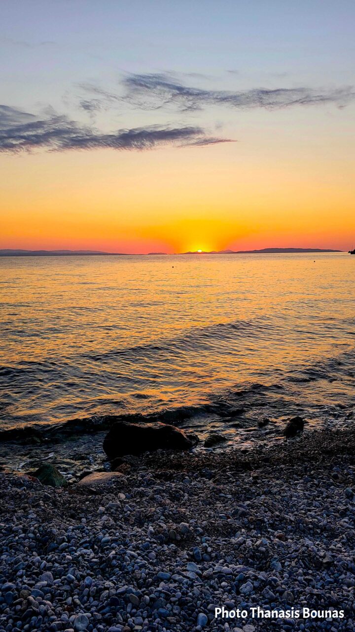 Crossing the Aegean Sea on the journey toward Kos, Greece. Photo by Thanasis Bounas.
