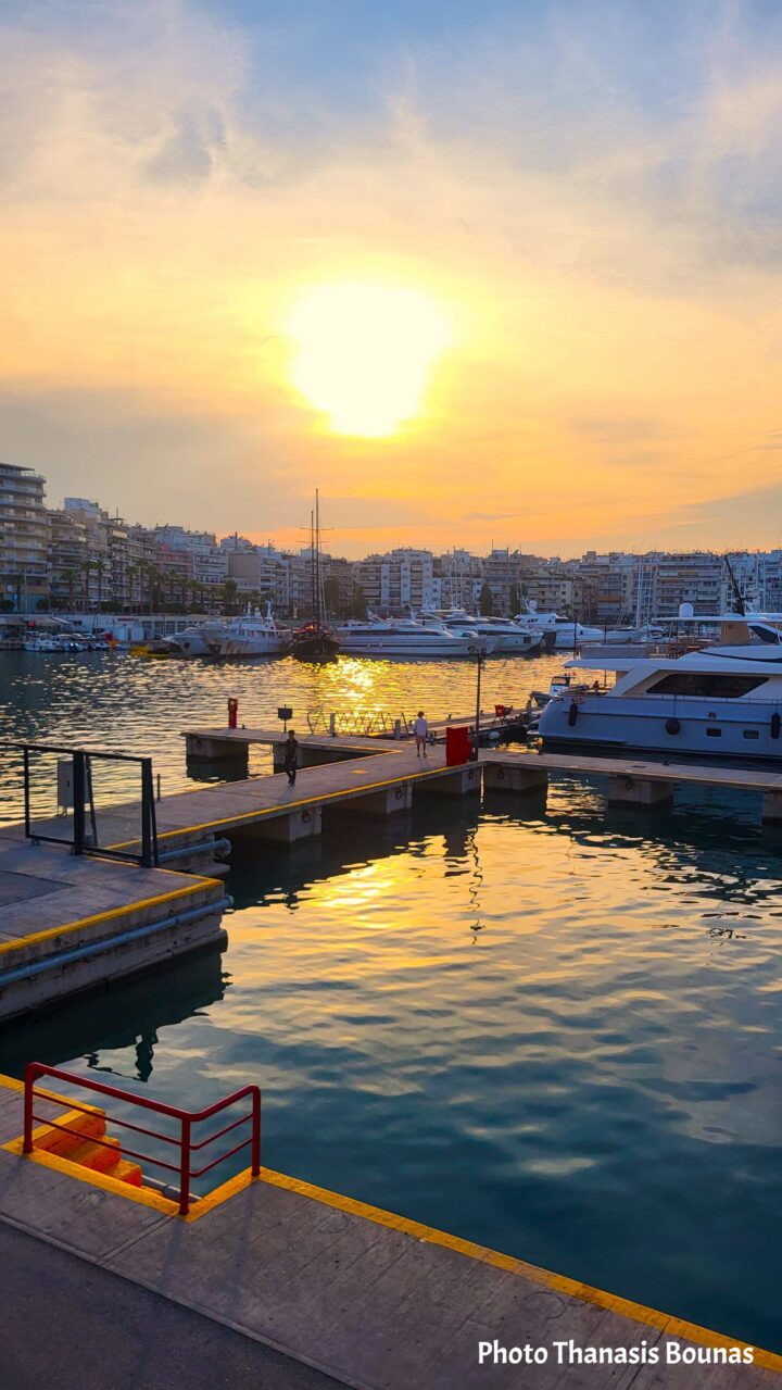 Returning to Marina Zeas in Piraeus after a sailing journey in Greece. Photo by Thanasis Bounas.